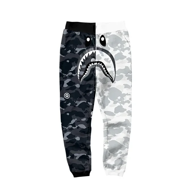 A BATHING APE Trousers Shark camouflage jogger product detail image 12