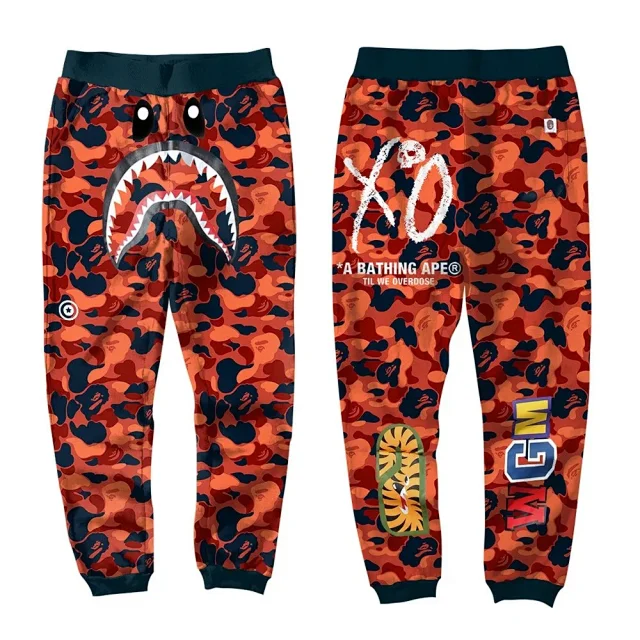 A BATHING APE Trousers Shark camouflage jogger product detail image 23