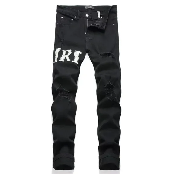 Amiri Distressed Patchwork Gray Jeans - 29