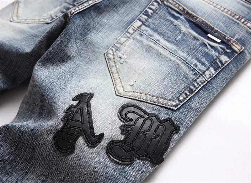 Amiri Distressed Patchwork Gray Jeans - 21