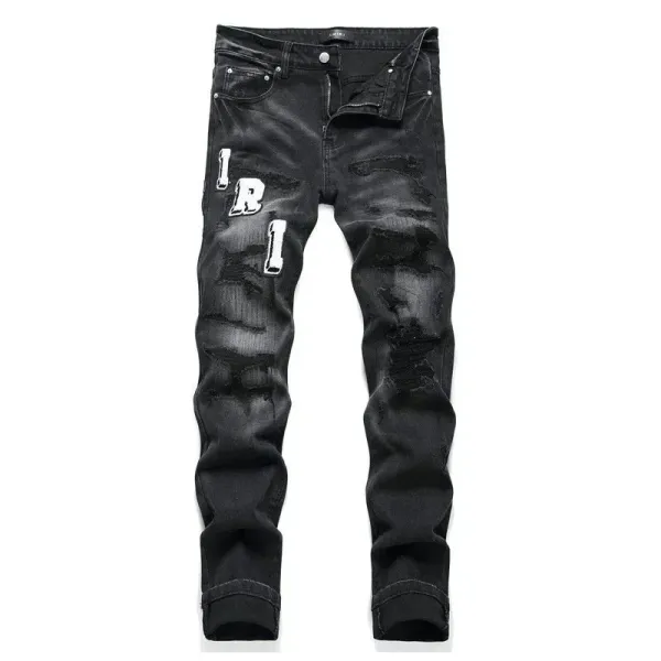 IRL Distressed Black Denim Jeans - 1