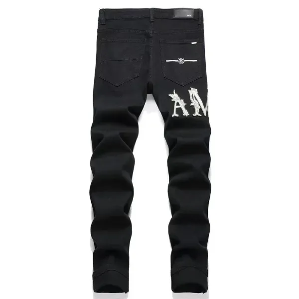 Amiri Distressed Patchwork Gray Jeans - 30