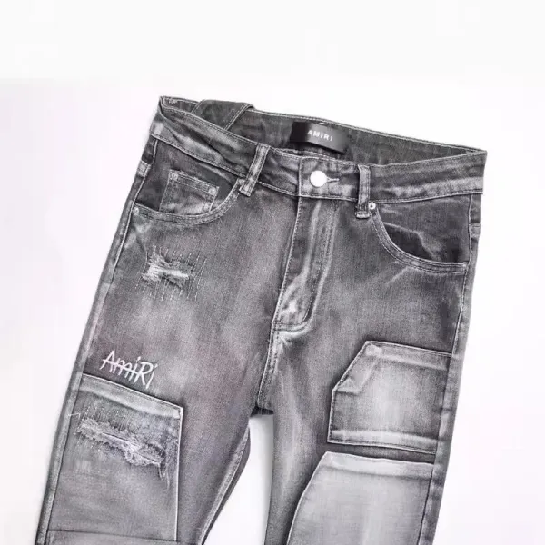 Amiri Distressed Patchwork Gray Jeans - 47