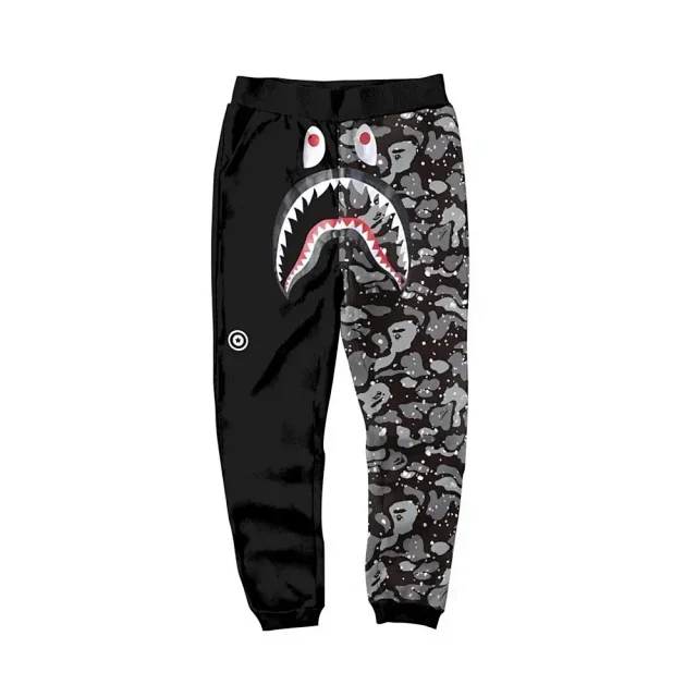 A BATHING APE Trousers Shark camouflage jogger product detail image 4