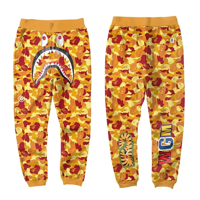 A BATHING APE Trousers Shark camouflage jogger product detail image 11