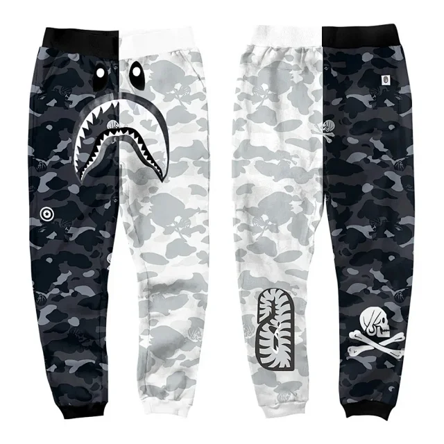 A BATHING APE Trousers Shark camouflage jogger product detail image 14