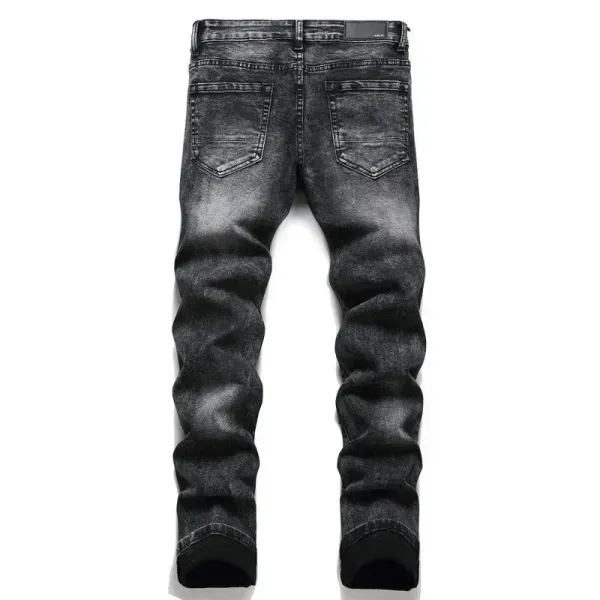 Amiri Distressed Patchwork Gray Jeans - 6