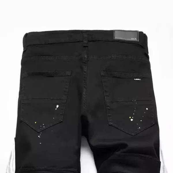 Amiri Distressed Patchwork Gray Jeans - 36
