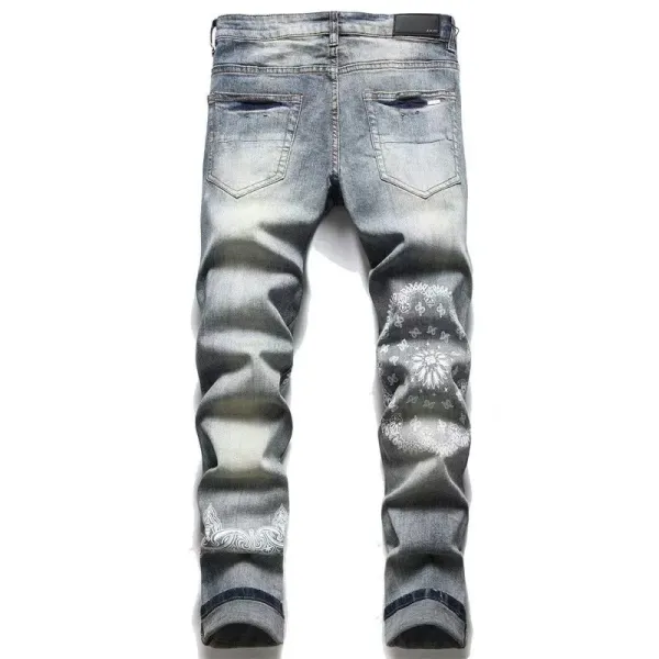 Amiri Distressed Patchwork Gray Jeans - 39