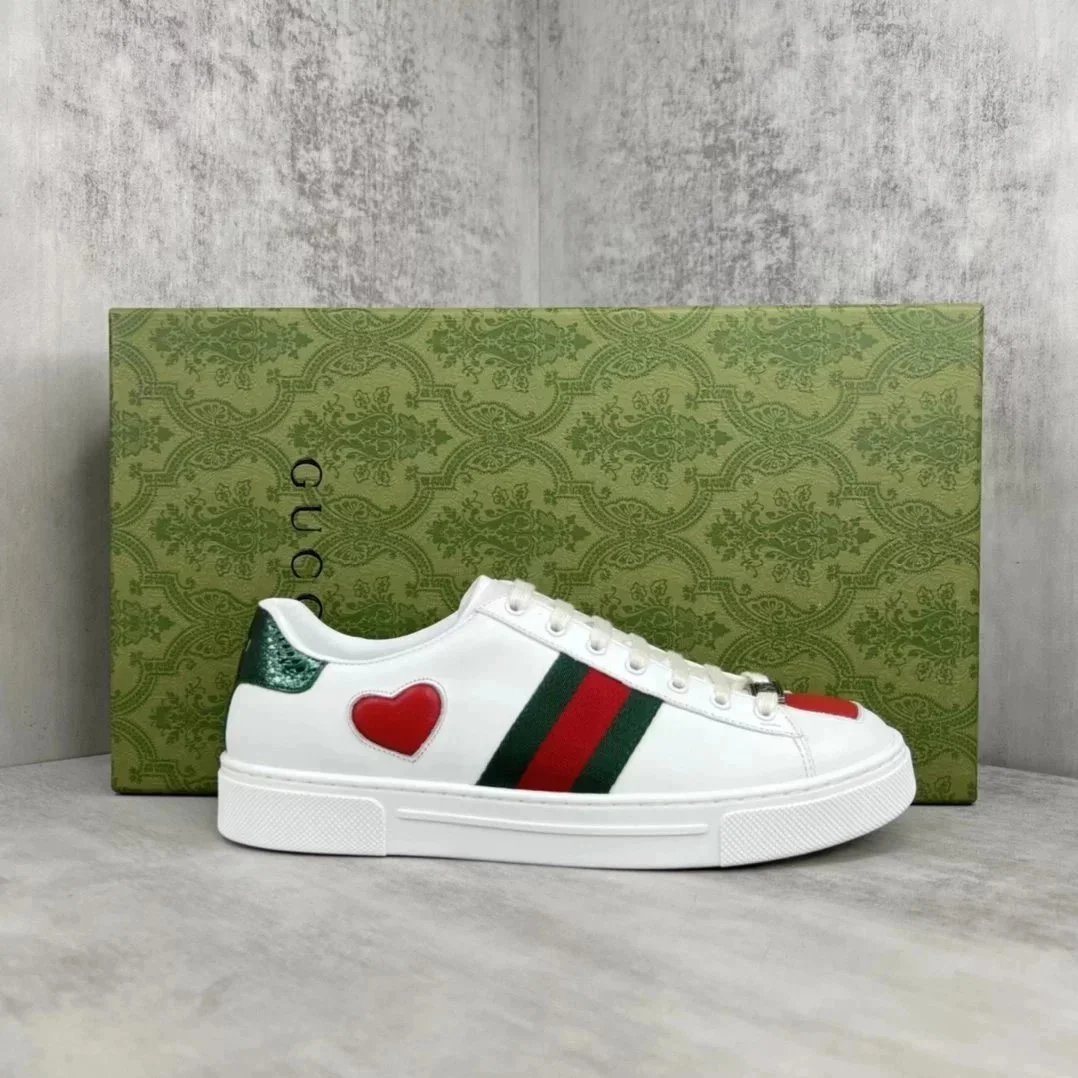 Gucci Ace Embroidered Bee and Star White Sneakers - 13