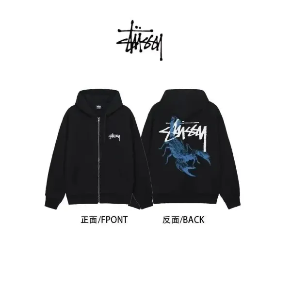Stüssy 8-Ball Zip-Up Hoodie Black - 12