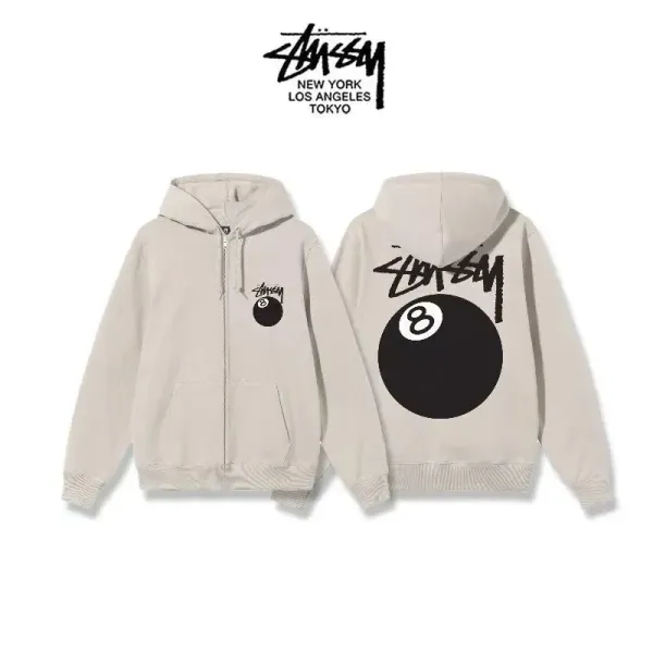Stüssy 8-Ball Zip-Up Hoodie Black - 16