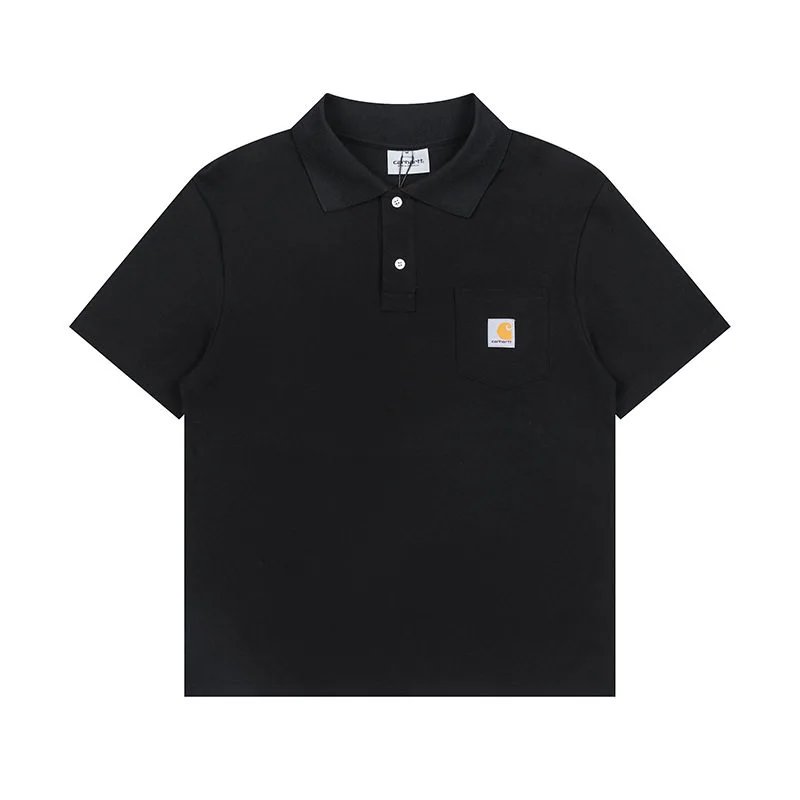 Black polo shirt pocket