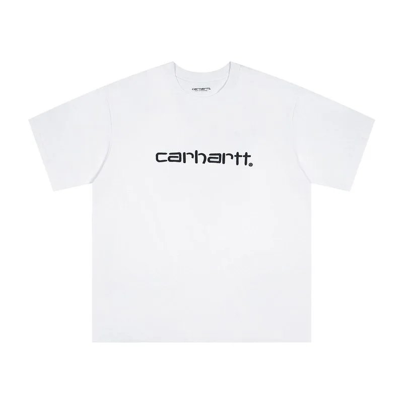 White embroidery with black letters
