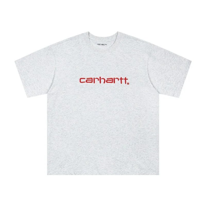 Grey embroidered red letters