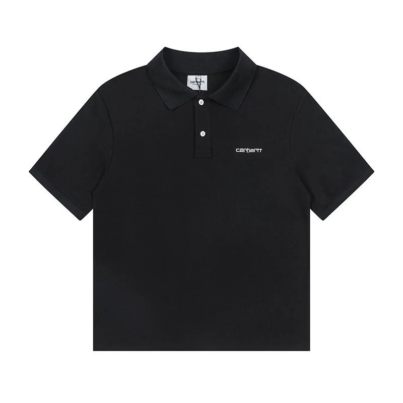 Black polo shirt embroidery