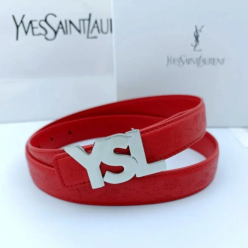 Butterfly red silver buckle