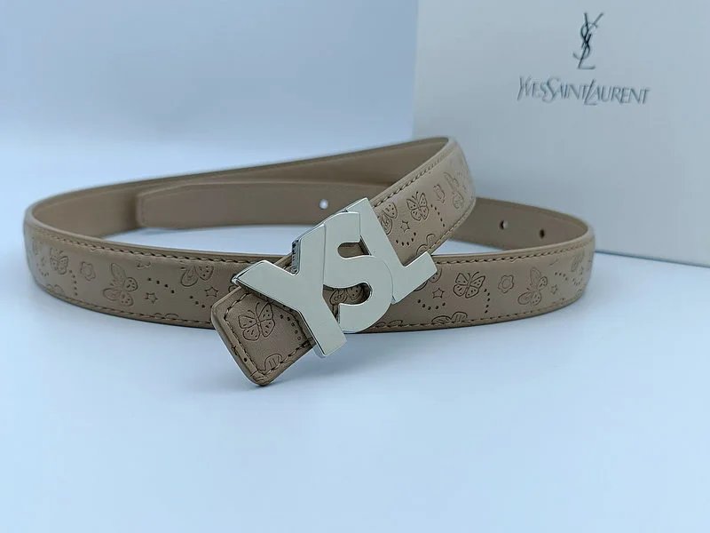 Butterfly khaki silver buckle