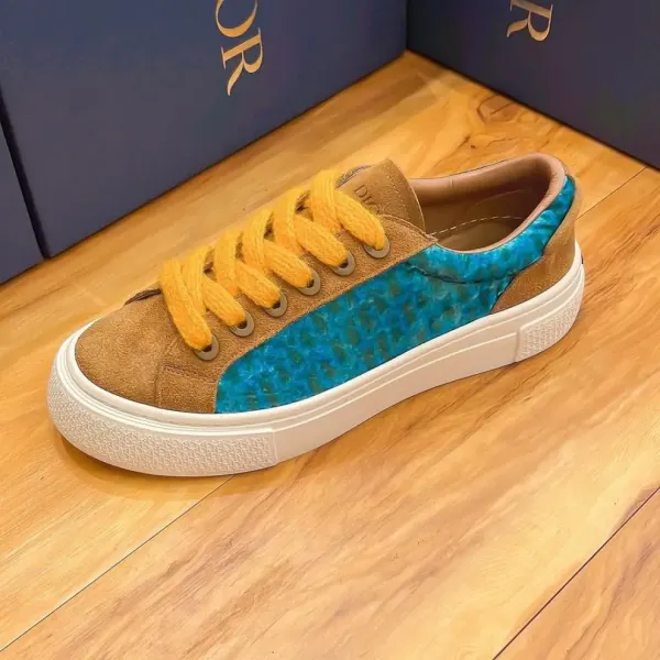Dior B23 Multicolor Striped Suede Sneakers - 18