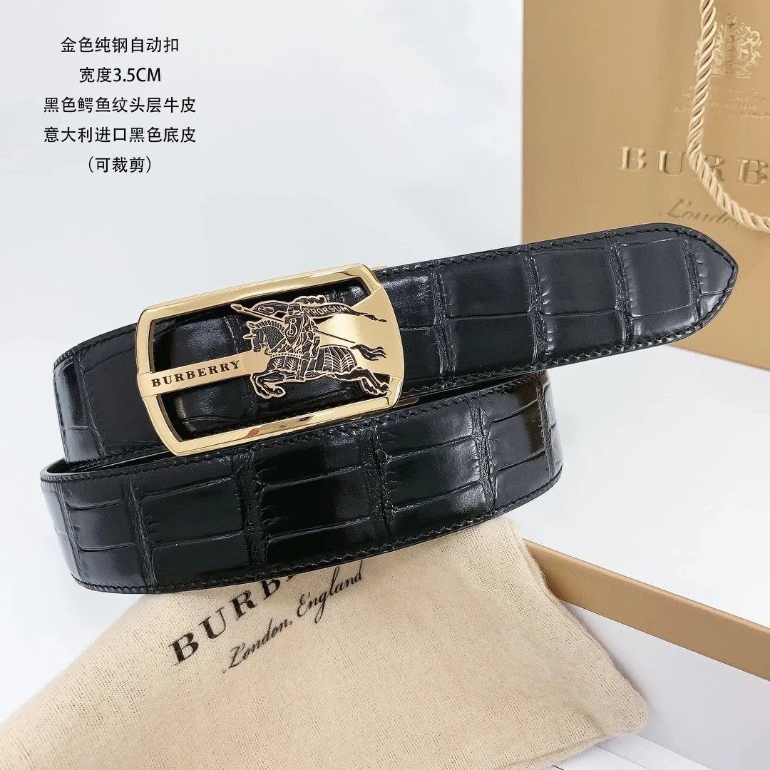 Burberry Belts Gold TB Monogram Buckle image 14