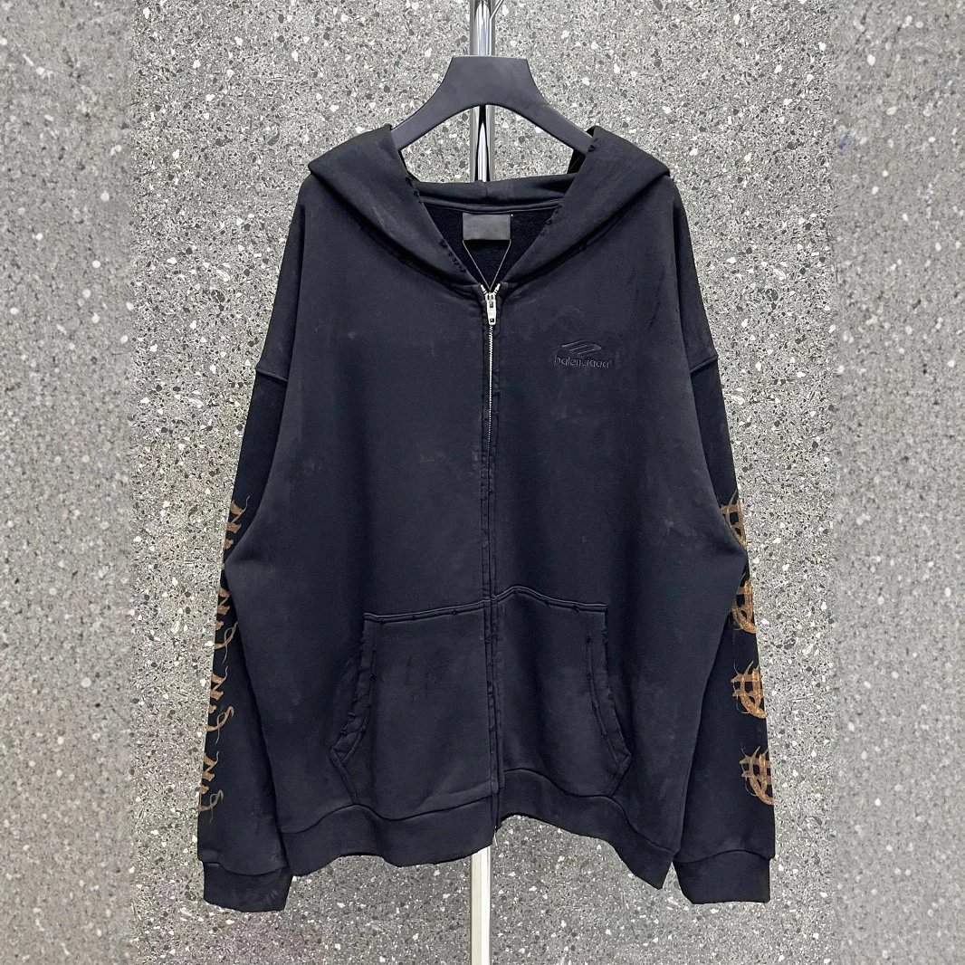 Balenciaga Flame Zip Hoodie