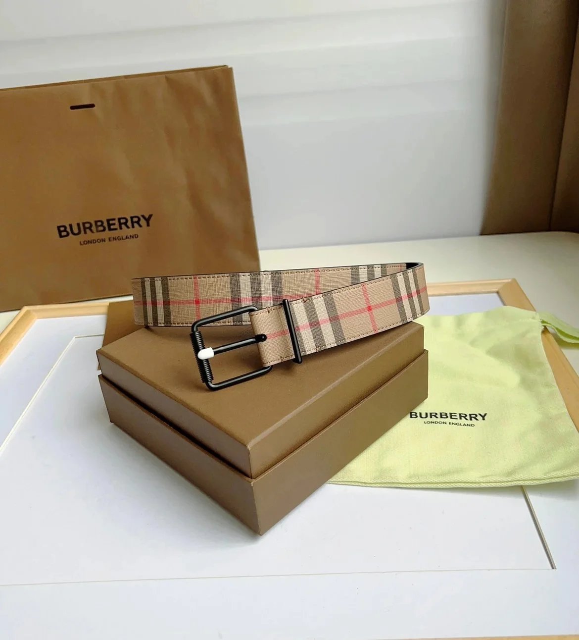 Burberry Belts Gold TB Monogram Buckle image 11
