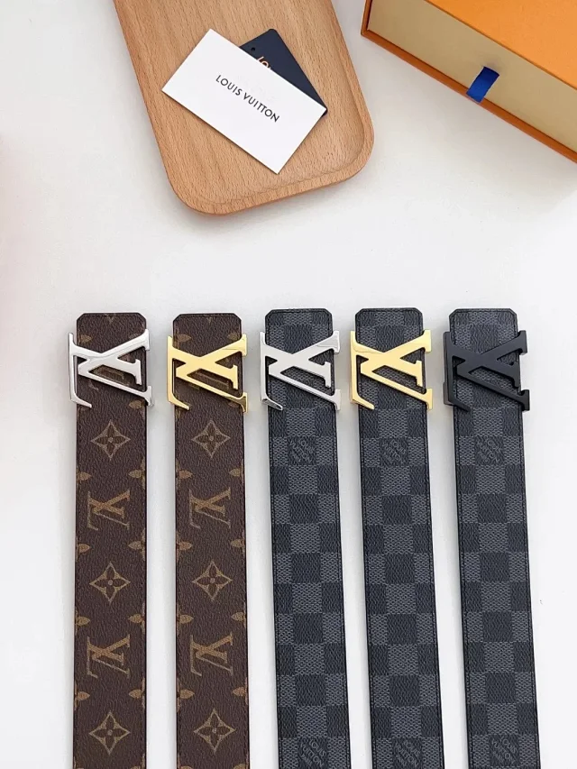 Louis Vuitton Belts Monogram canvas belt with LV buckle product detail image 1