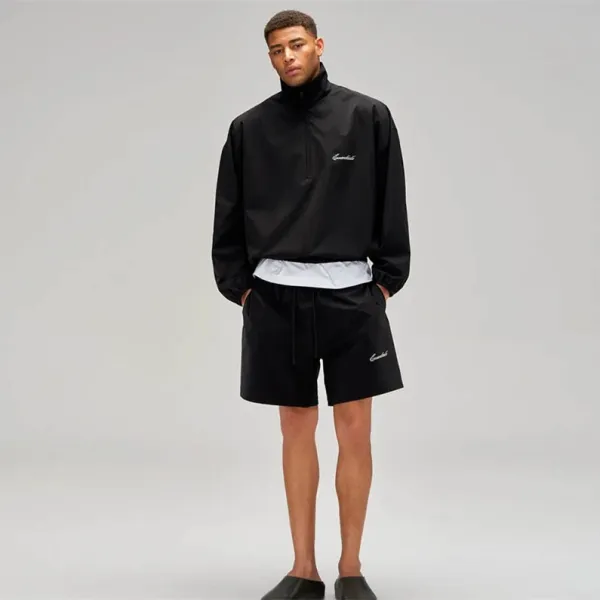Essentials Half-Zip Windbreaker Black Outerwear - 13