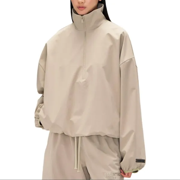 Essentials Half-Zip Windbreaker Black Outerwear - 15