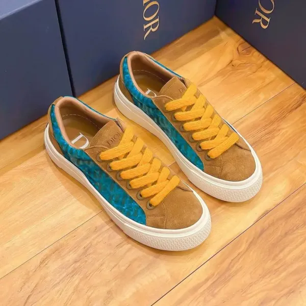 Dior B23 Multicolor Striped Suede Sneakers - 16