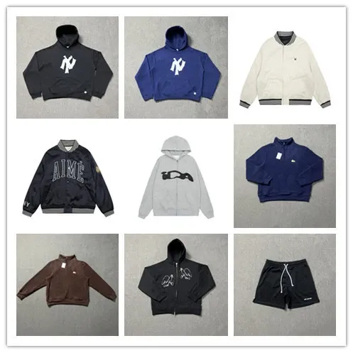 Aimé Leon Dore Satin Varsity Jacket Navy - 6
