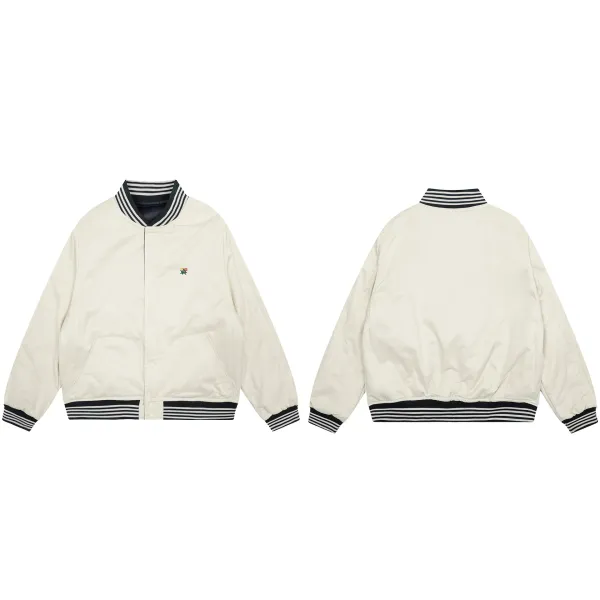 Aimé Leon Dore Satin Varsity Jacket Navy - 17