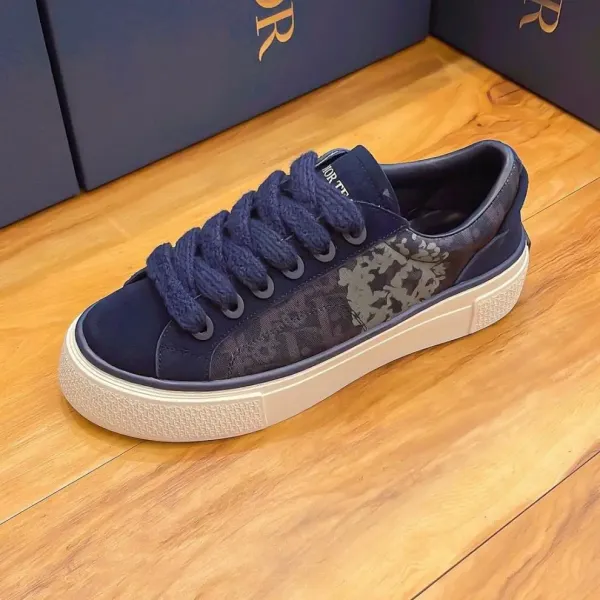 Dior B23 Multicolor Striped Suede Sneakers - 27