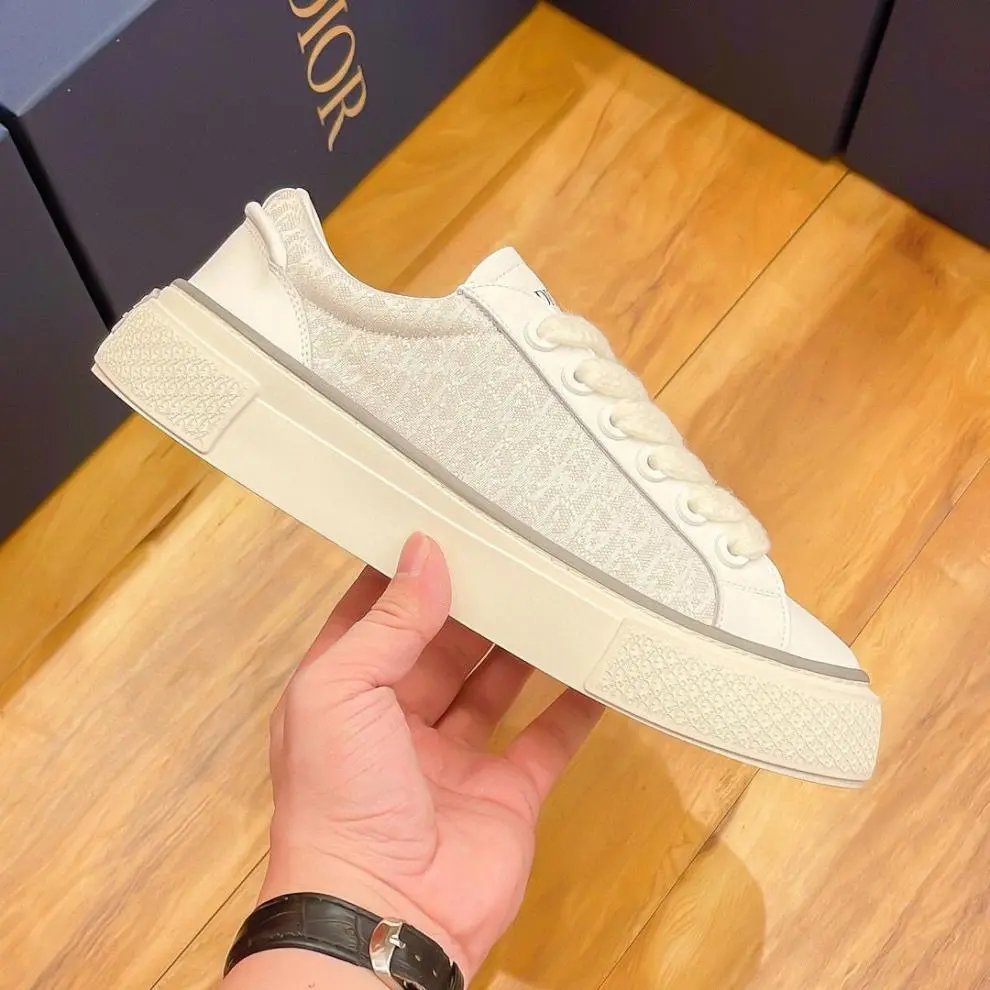 Dior B23 Multicolor Striped Suede Sneakers - 32