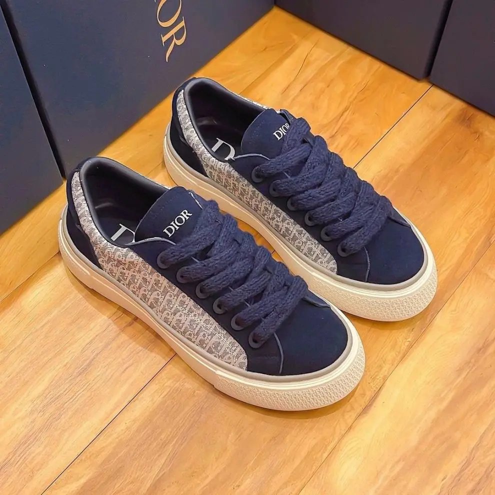 Dior B23 Multicolor Striped Suede Sneakers - 42