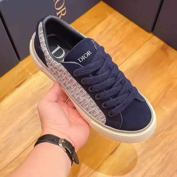 Dior B23 Multicolor Striped Suede Sneakers - 45