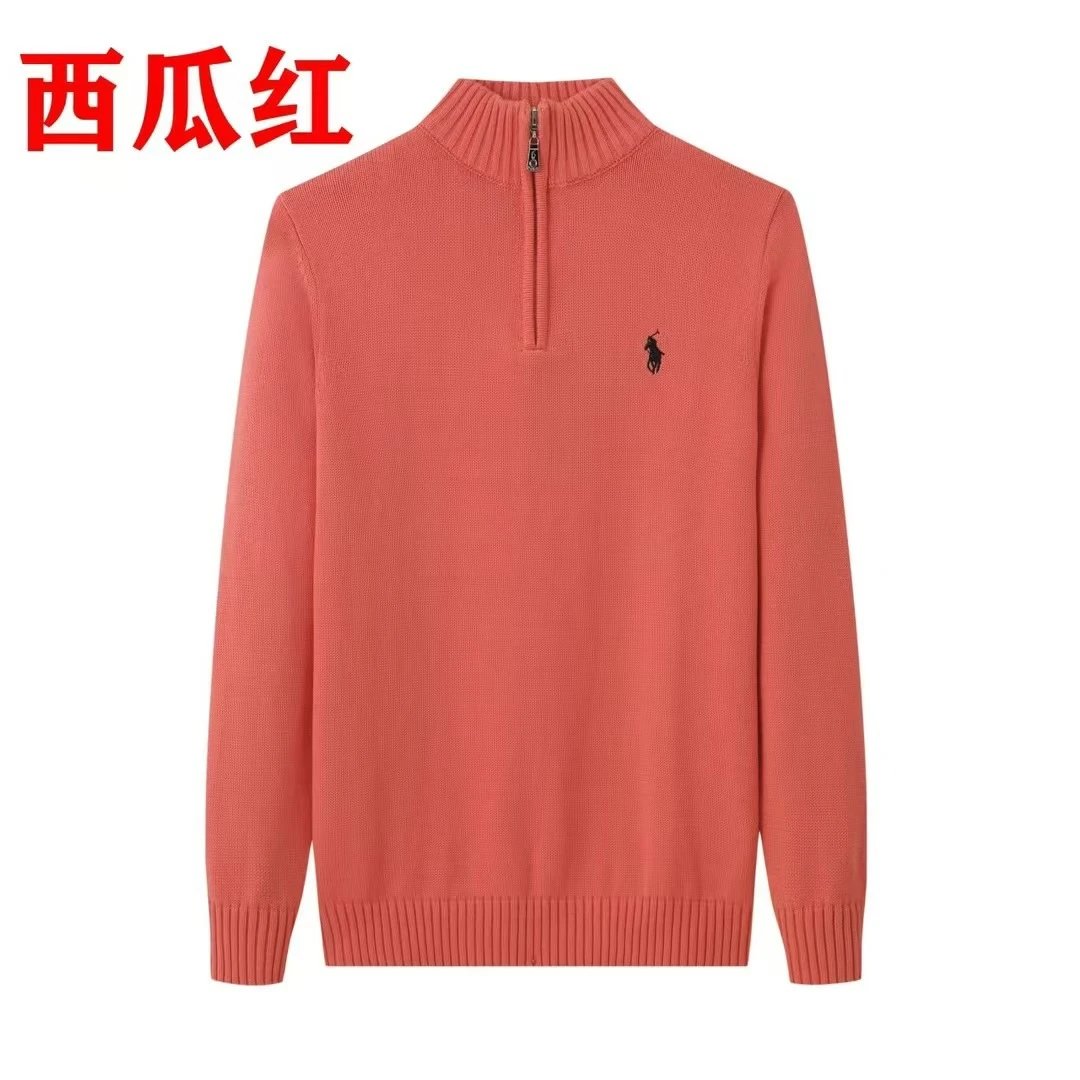 Ralph Lauren Half-Zip Knit Sweater Bright Blue - 8