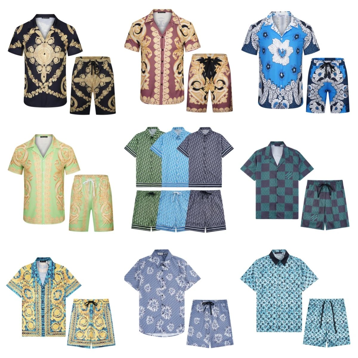 Printed Beach Short Sleeve Shirt