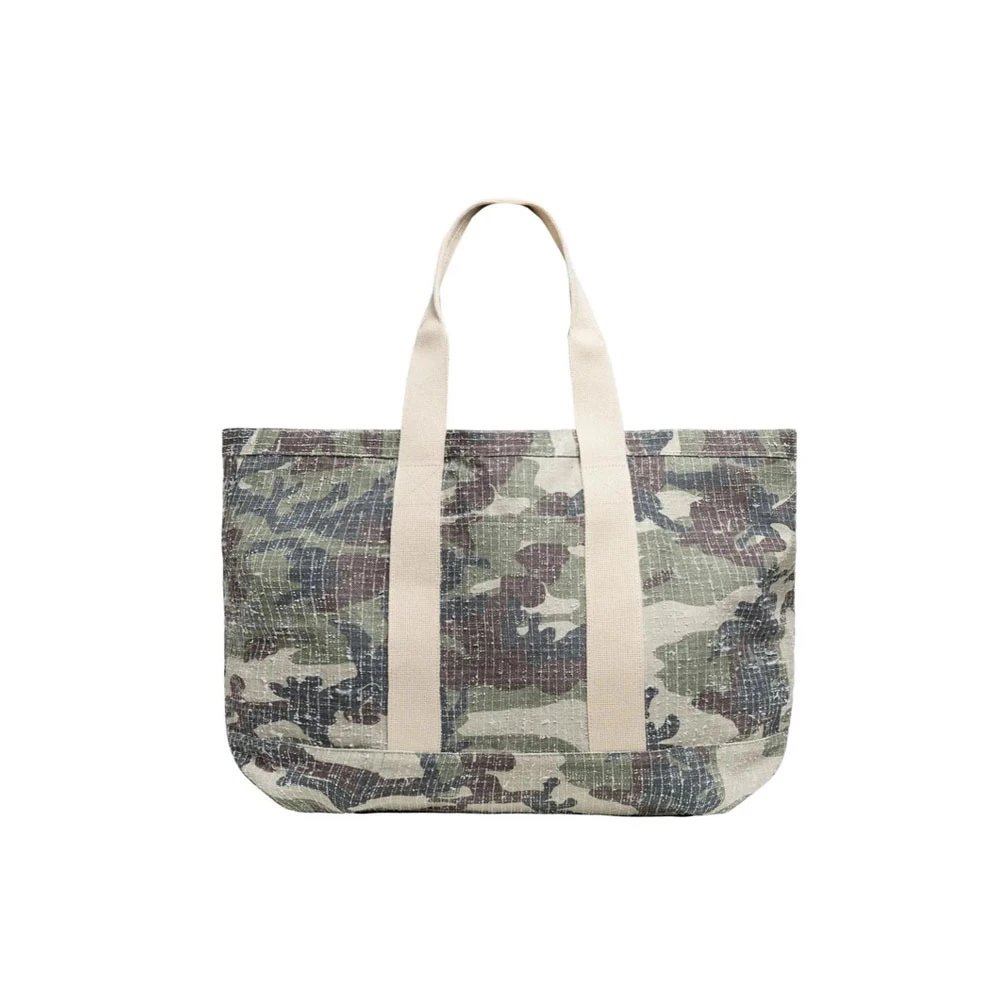 Stussy Logo Embroidered Canvas Tote Bag