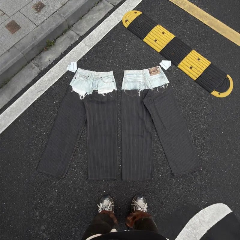 Striped Dress Pants 3D Print Jeans