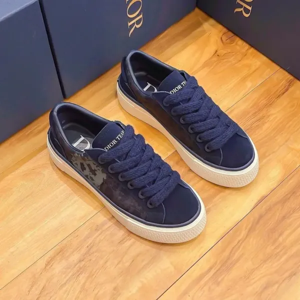 Dior B23 Multicolor Striped Suede Sneakers - 25