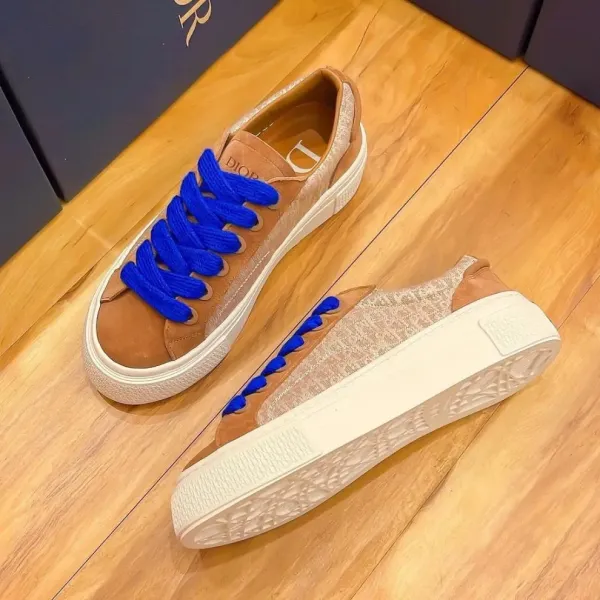 Dior B23 Multicolor Striped Suede Sneakers - 39