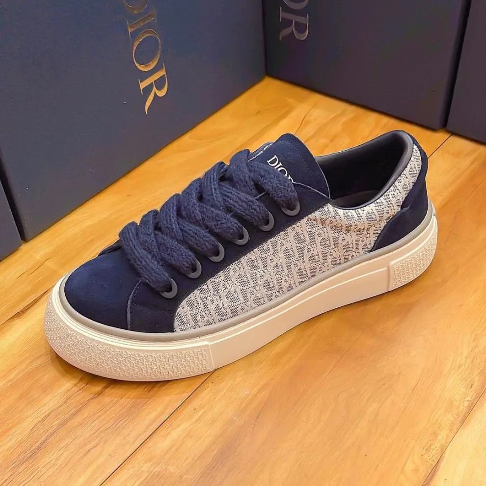 Dior B23 Multicolor Striped Suede Sneakers - 44