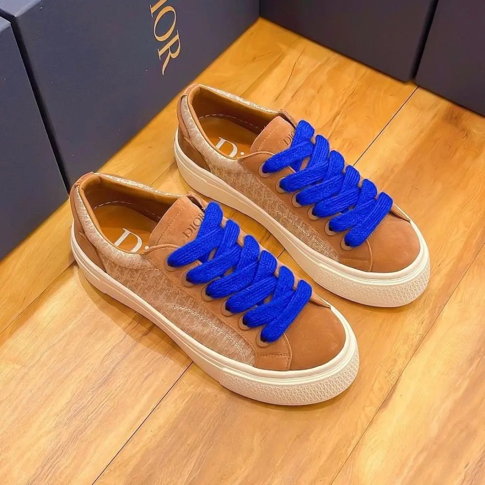 Dior B23 Multicolor Striped Suede Sneakers - 38