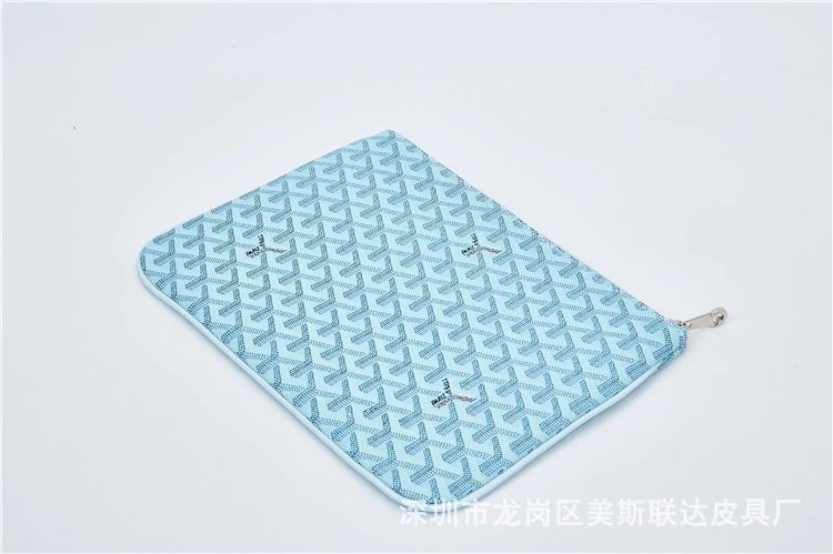 Goyard Senat Pouch MM Sky Blue Goyardine