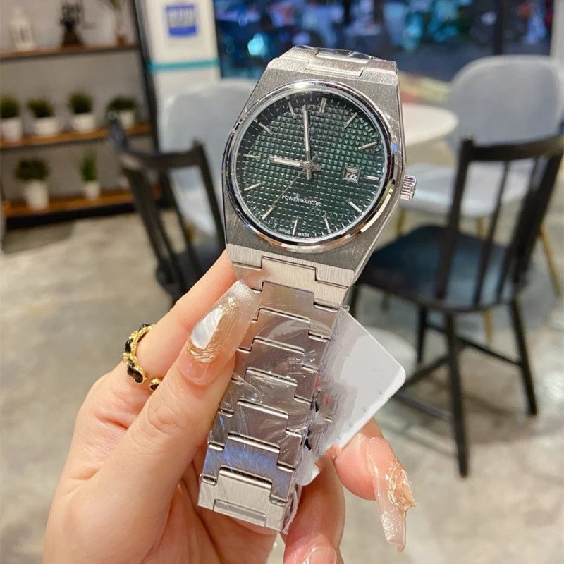 Premium strap with checkered green + regular box and watch adjuster