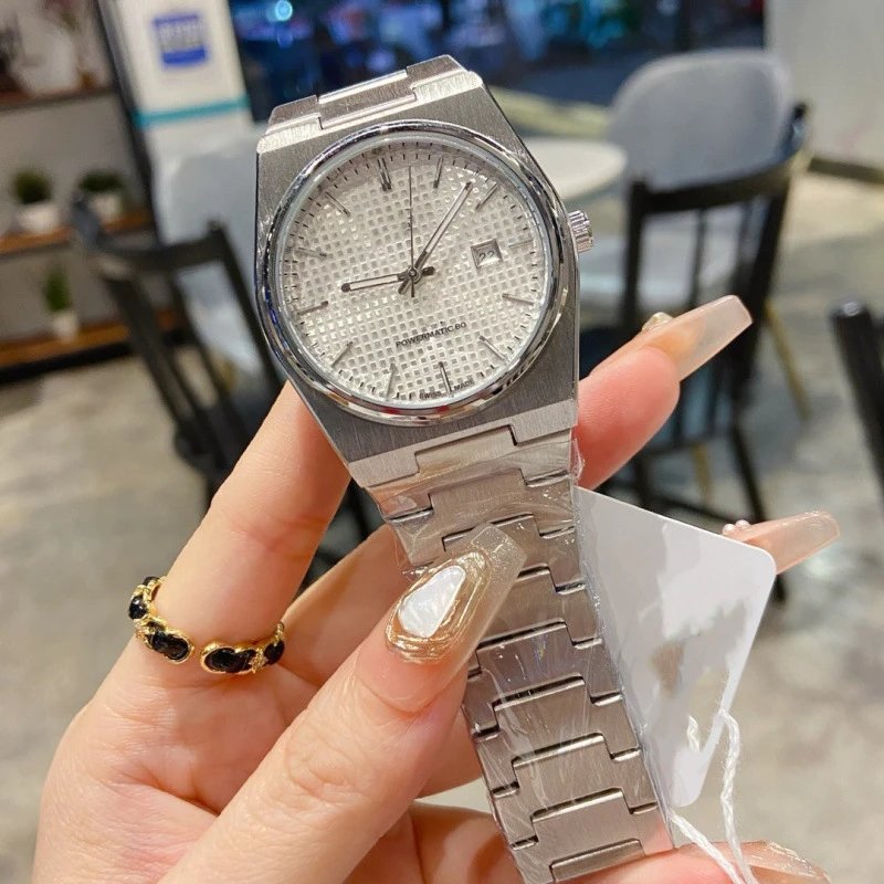 Premium strap with checkered white + regular box and watch adjuster