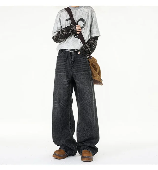 Men's Retro Long Jeans Detail
