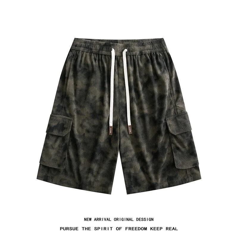 Men's Camo Tie-Dye Relaxed Cargo Shorts