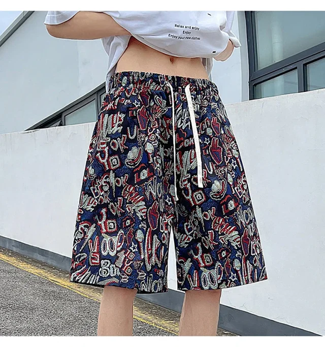 Men's Summer Breathable Linen Beach Shorts Detail